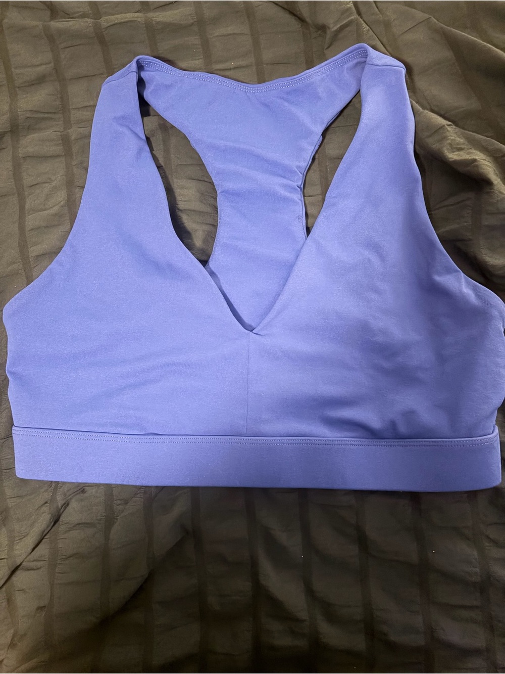 Fabletics Lavender V-Neck Racerback Sports Bra